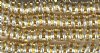 10 6mm Silver Rondelles with Topaz Rhinestones